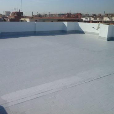 Impermeabilización de terrazas con pintura de caucho elastico Garrido